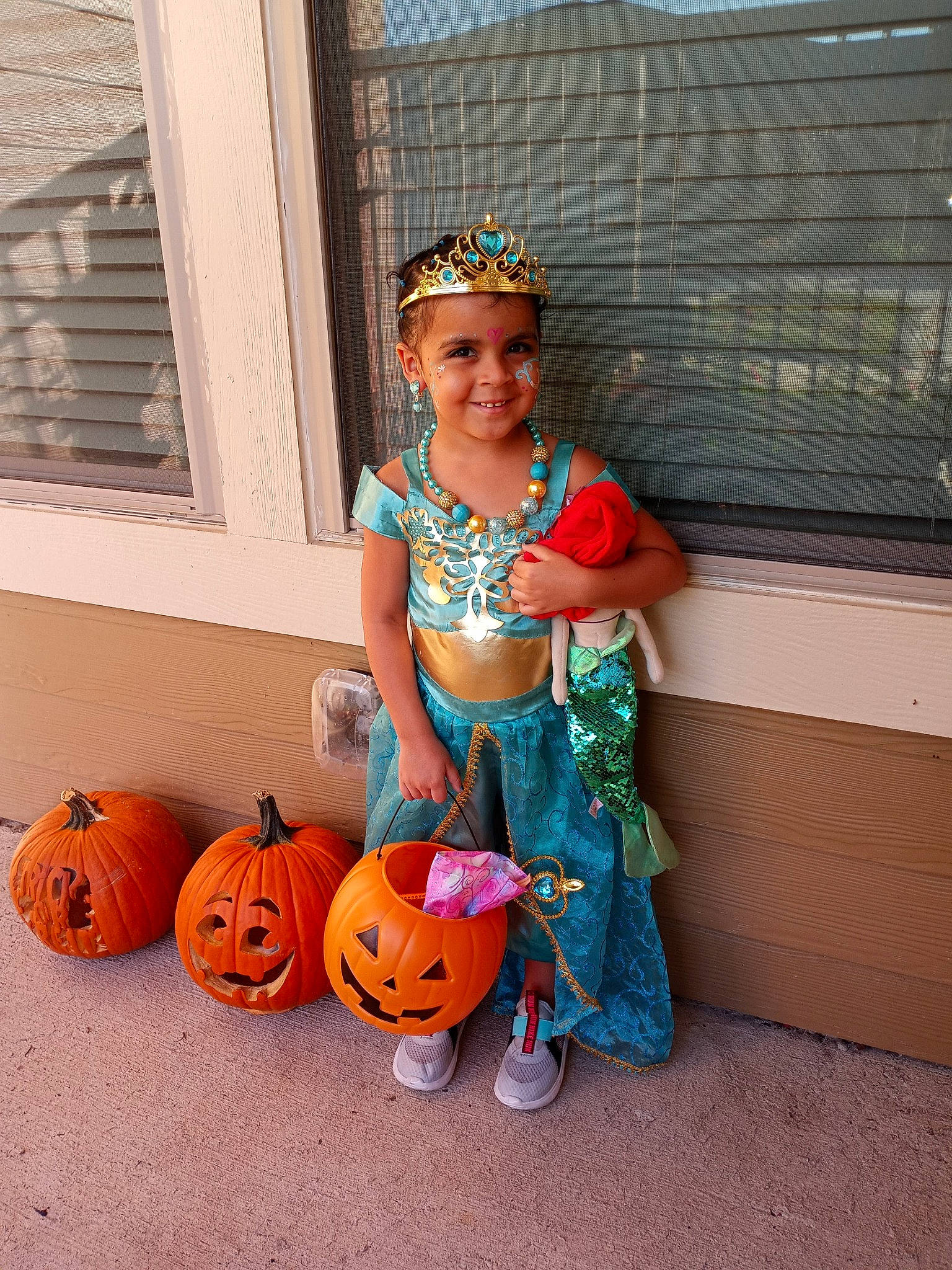 Davina joined the competition — help win amazing prizes! calabaza, clothing, dress, eye, fun, gourd, happy, head, headwear, human_body, jack_o_lantern, joy, orange, person, plant, pumpkin, smile, squash, toddler, trick_or_treat