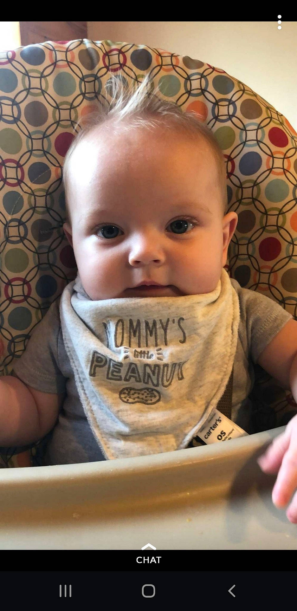 Kash joined the competition — help win amazing prizes! baby, cheek, child, eating, face, facial_expression, food, head, mouth, nose, person, smile, toddler