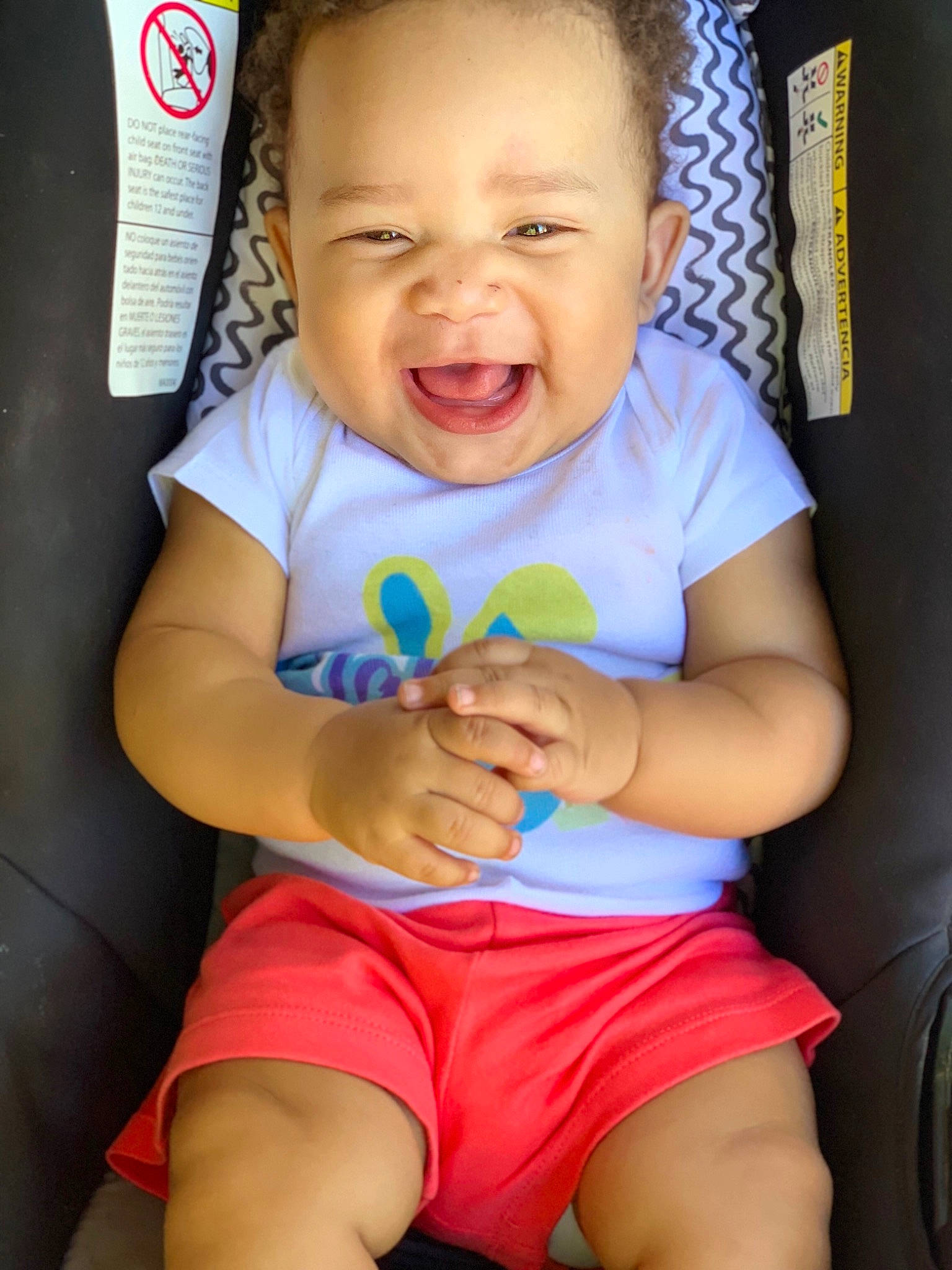 Jaylyn is registered to the contest to win money with this photo: abdomen, baby, baby_products, beauty, cheek, child, eye, face, facial_expression, fun, happy, joy, laugh, lip, mouth, person, product, sitting, skin, smile