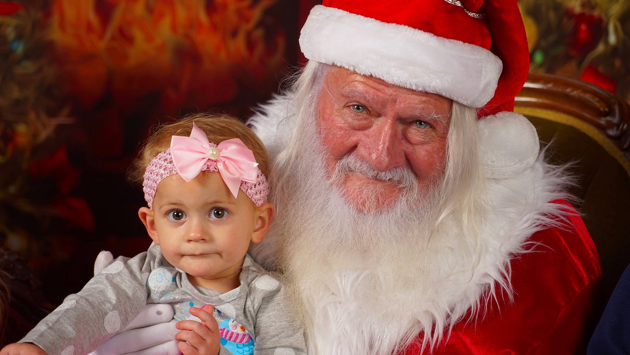 Brynley joined the competition — help win amazing prizes! beard, christmas, event, eye, face, facial_expression, facial_hair, fun, happy, hat, head, headgear, headwear, human, human_body, joy, moustache, people, person, red