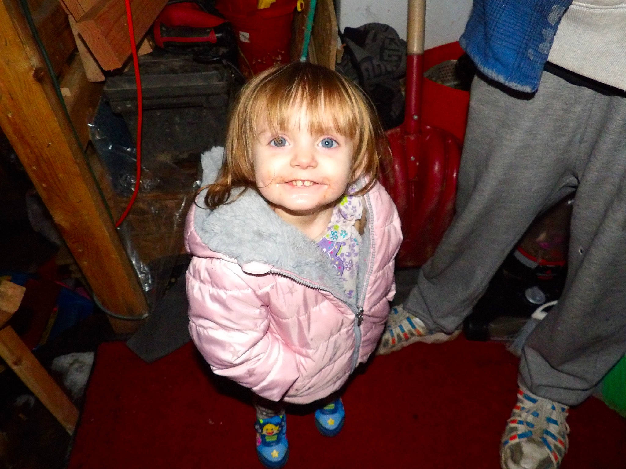 Hailee is registered to the contest to win money with this photo: chair, cheek, child, event, eye, flooring, fun, happy, iris, joy, lap, leisure, person, play, room, shoe, sitting, smile, toddler, tree