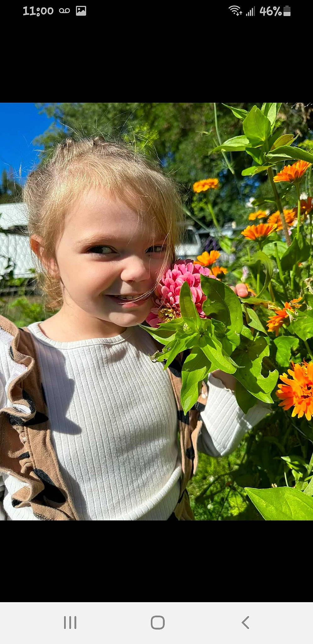 Amelia joined the competition — help win amazing prizes! annual_plant, beauty, blond, botany, child, flower, flowering_plant, garden, grass, groundcover, happy, herbaceous_plant, iris, joy, people_in_nature, person, petal, plant, shrub, smile