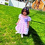 architecture, backyard, building, child, clothing, dress, face, female, girl, grass, head, lawn, nature, outdoors, person, photography, plant, portrait, shelter, yard