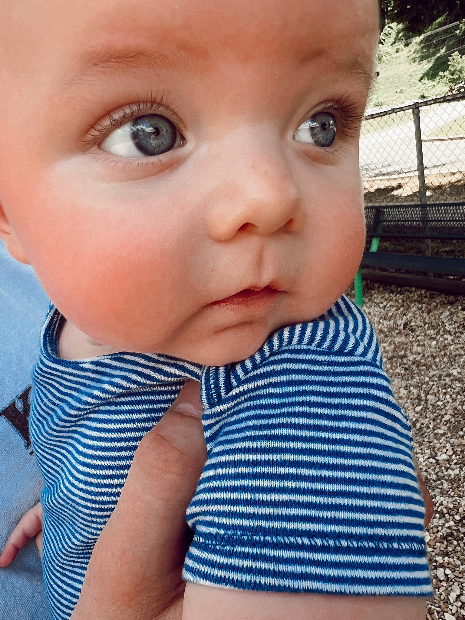 Andy joined the competition — help win amazing prizes! baby, baby_toddler_clothing, cheek, chin, collar, eye, eyelash, finger, grass, happy, head, iris, lip, mouth, nose, person, plant, product, skin, sleeve