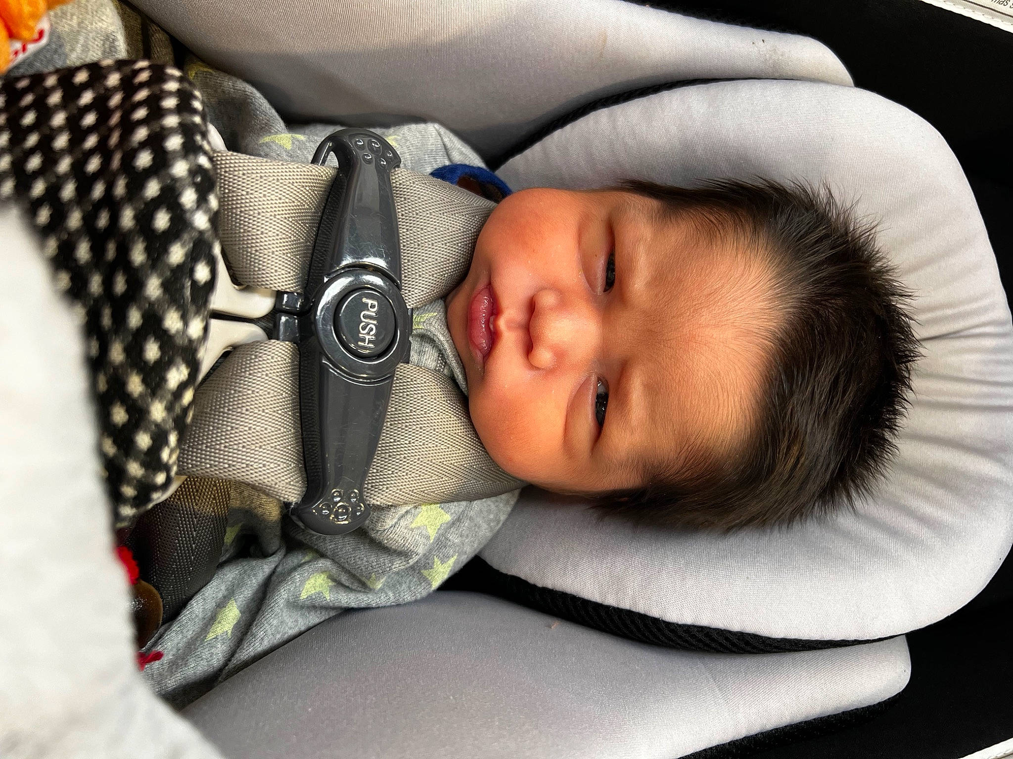 Andres is registered to the contest to win money with this photo: auto_part, baby, baby_products, baby_sleeping, baby_toddler_clothing, bedtime, carmine, cheek, child, comfort, eyelash, linens, nap, pattern, person, personal_protective_equipment, room, sleep, sorrow, toddler