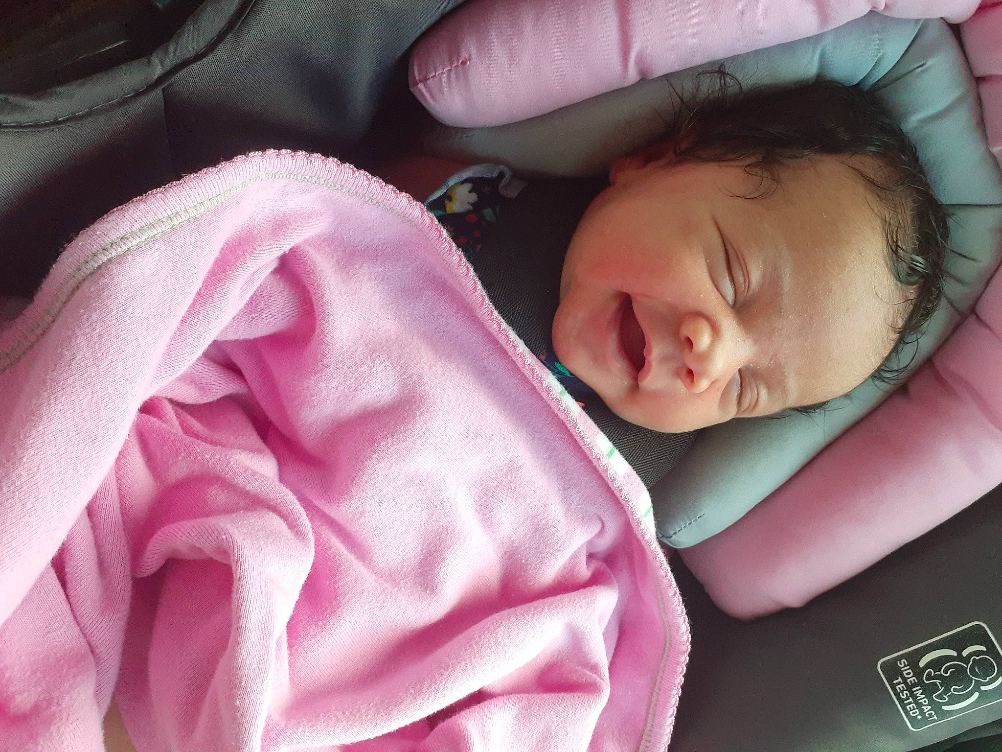 Bryleigh is registered to the contest to win money with this photo: baby, baby_products, baby_sleeping, bedtime, birth, blanket, cheek, child, childbirth, comfort, head, linens, mouth, nap, person, pink, product, skin, sleep, textile