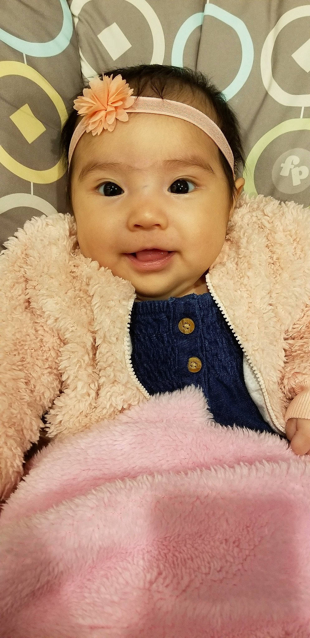 Savannah is registered to the contest to win money with this photo: beauty, cheek, child, child_model, fur, girl, hair_accessory, headband, infant, lip, person, product, skin, textile, toddler