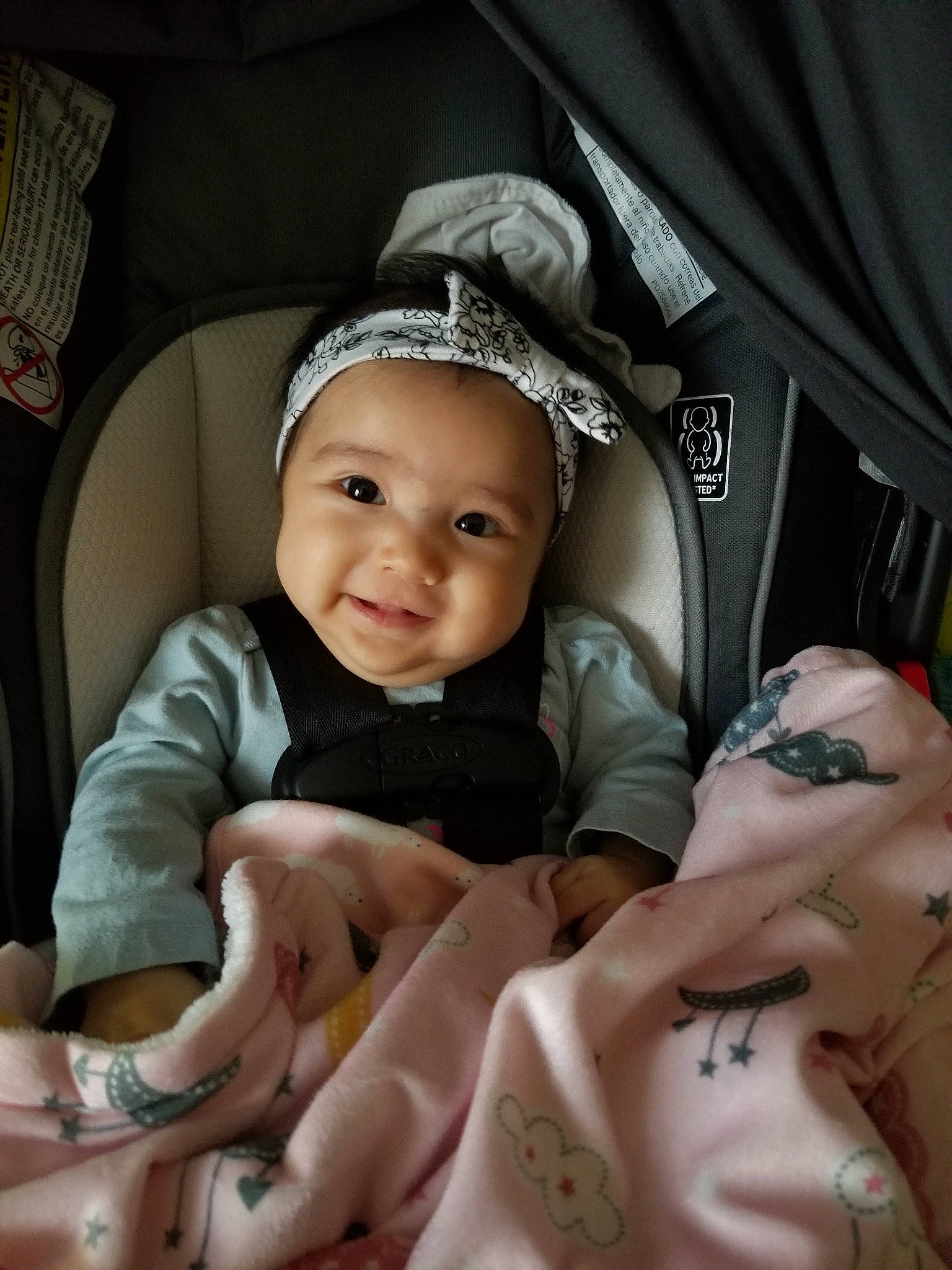 Savannah is registered to the contest to win money with this photo: child, eye, finger, fun, girl, hair_accessory, hand, head, headgear, infant, person, product, skin, smile, toddler