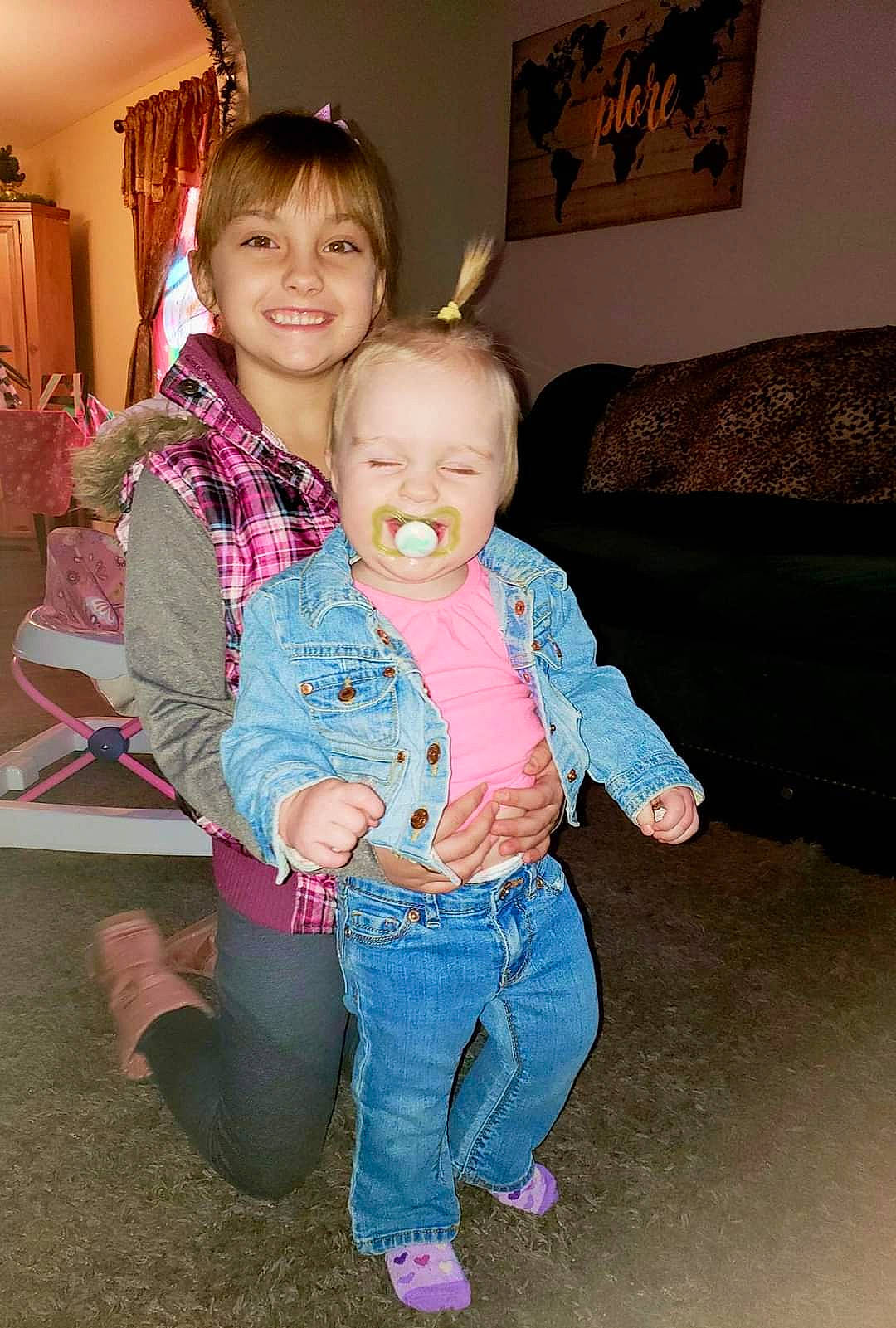 Ivory joined the competition — help win amazing prizes! baby, baby_toddler_clothing, cheek, clothing, comfort, couch, eye, facial_expression, finger, floor, flooring, happy, head, iris, jeans, joy, lap, leg, person, picture_frame