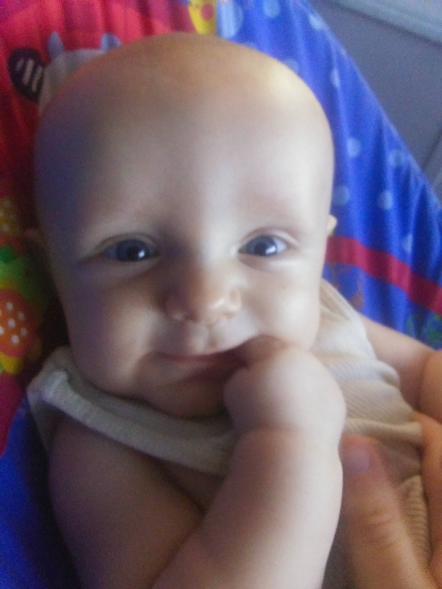 Braydon joined the competition — help win amazing prizes! baby, cheek, child, close_up, ear, eye, eyebrow, face, finger, forehead, fun, hand, head, iris, lip, mouth, nose, person, skin, smile