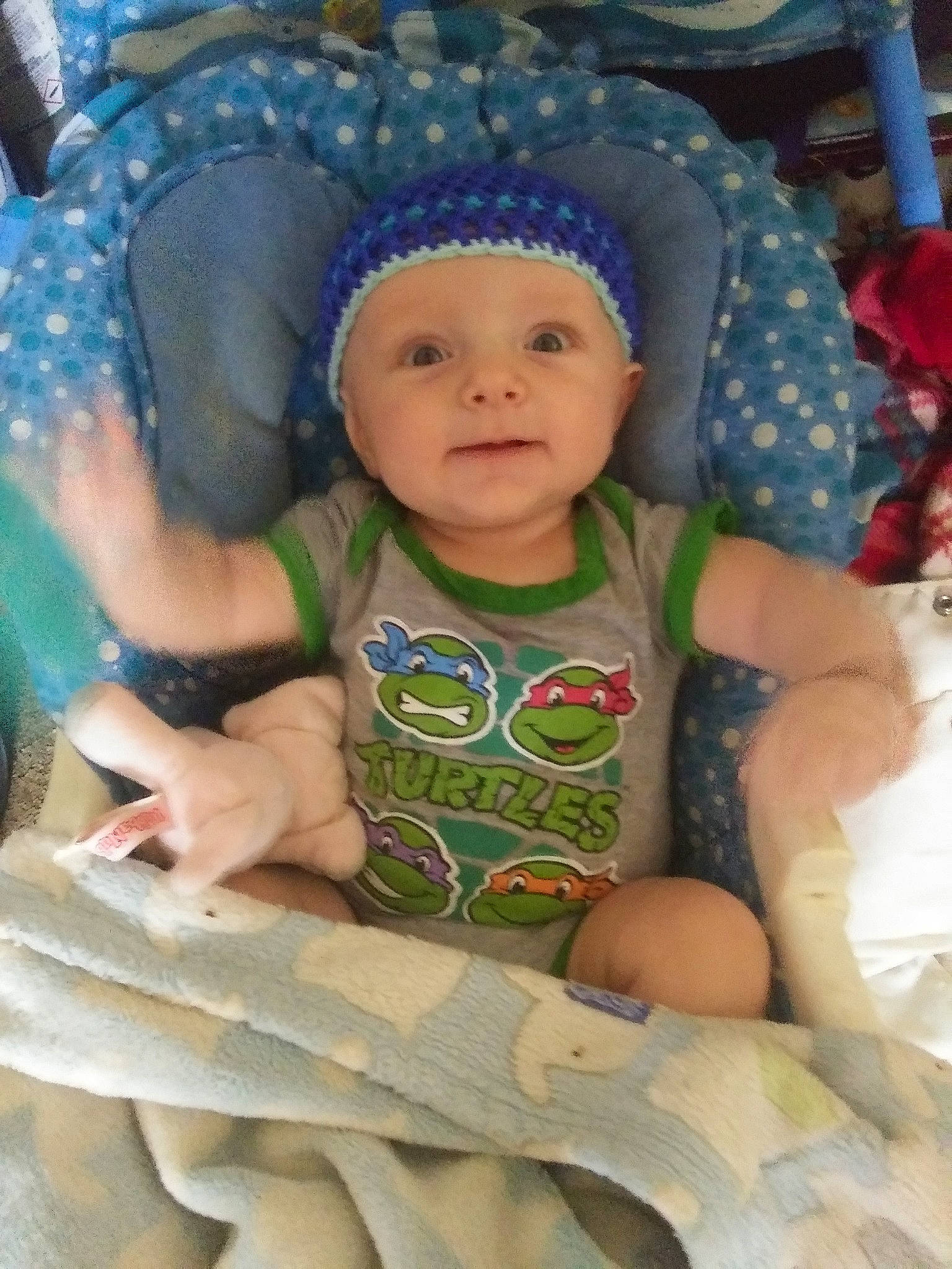 Braydon joined the competition — help win amazing prizes! baby, baby_products, child, person, product, smile, toddler