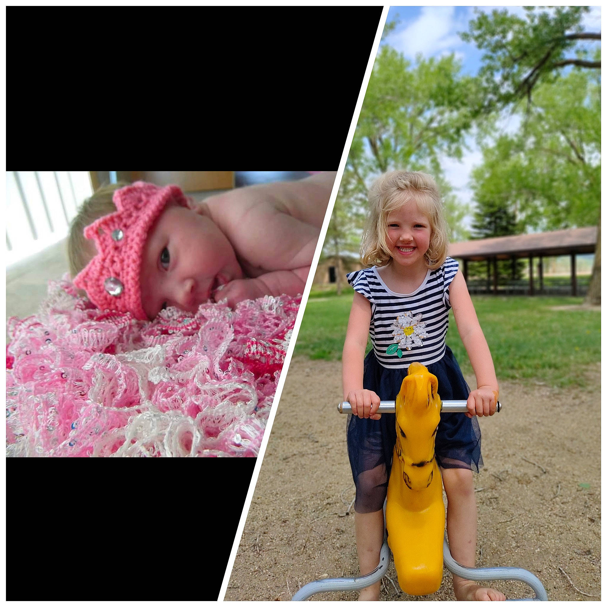 Tailynn joined the competition — help win amazing prizes! baby, baby_toddler_clothing, beauty, clothing, dress, grass, happy, head, headwear, joy, leisure, magenta, outerwear, pattern, people_in_nature, person, pink, plant, sleeve, smile