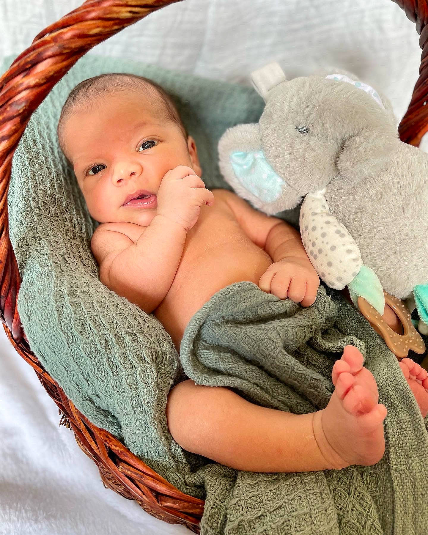 Elijah joined the competition — help win amazing prizes! azure, baby, baby_products, baby_sleeping, bedding, chest, child, comfort, finger, gesture, hand, linens, mammal, person, skin, textile, thumb, toddler, toy, trunk