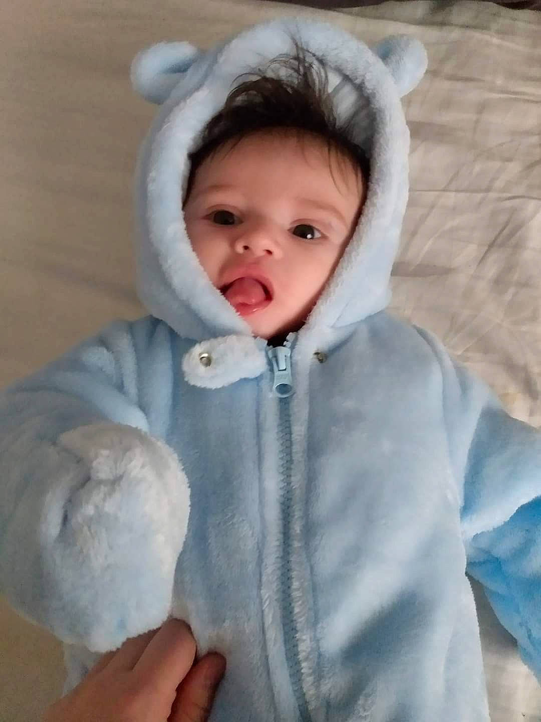 Ryder joined the competition — help win amazing prizes! baby, baby_toddler_clothing, cheek, comfort, finger, freezing, fur, gesture, happy, hood, human_body, jacket, linens, nose, outerwear, person, sleeve, thumb, toddler, winter