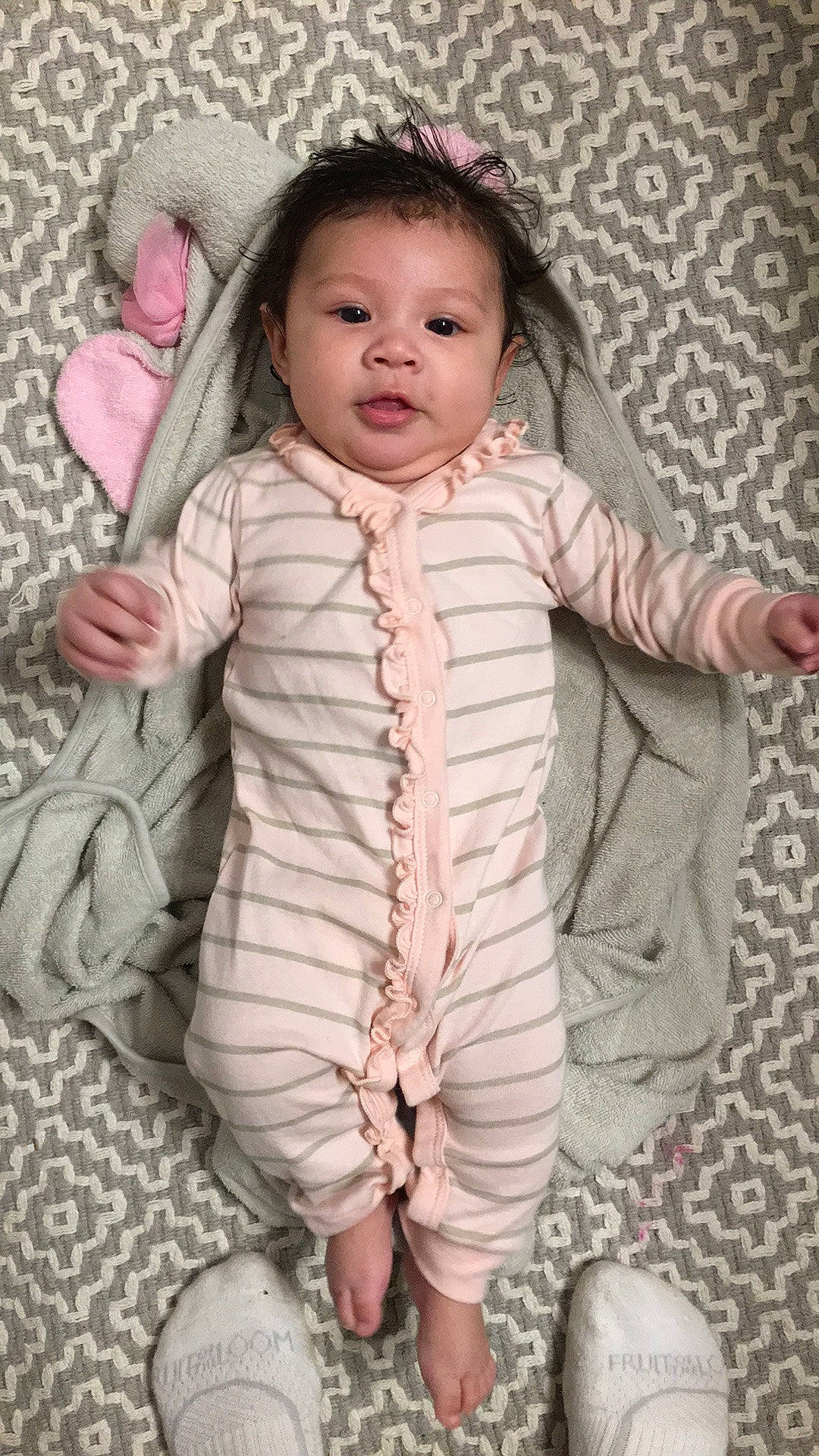 Cataleya is registered to the contest to win money with this photo: baby, baby_toddler_clothing, cheek, child, pattern, person, pink, product, skin, sleeve, toddler