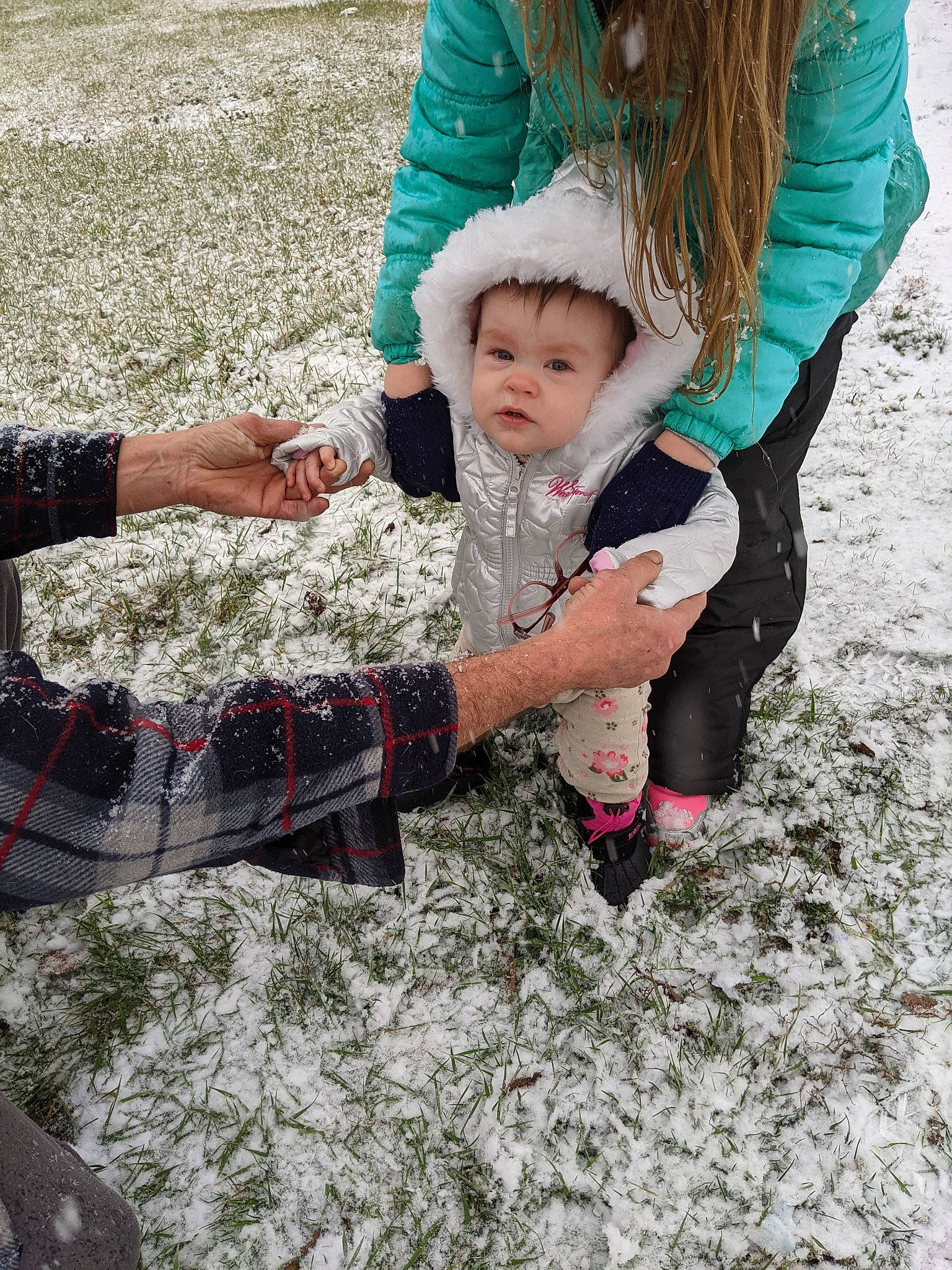 Astrid joined the competition — help win amazing prizes! baby, baby_toddler_clothing, cap, child, freezing, fun, gesture, grass, happy, leisure, pattern, people_in_nature, person, play, recreation, sand, sitting, snow, soil, toddler
