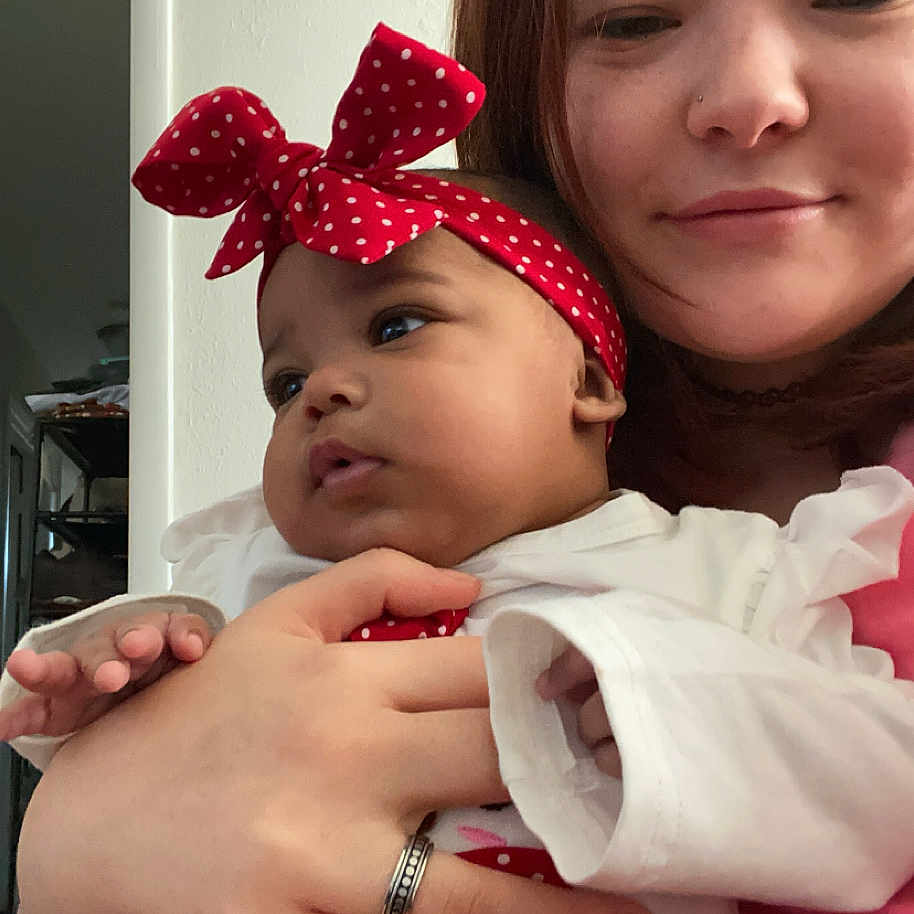 Alexandria joined the competition — help win amazing prizes! accessories, baby, blouse, bodypart, clothing, dress, face, finger, hand, hat, head, headband, jewelry, newborn, pattern, people, person, photography, portrait, ring