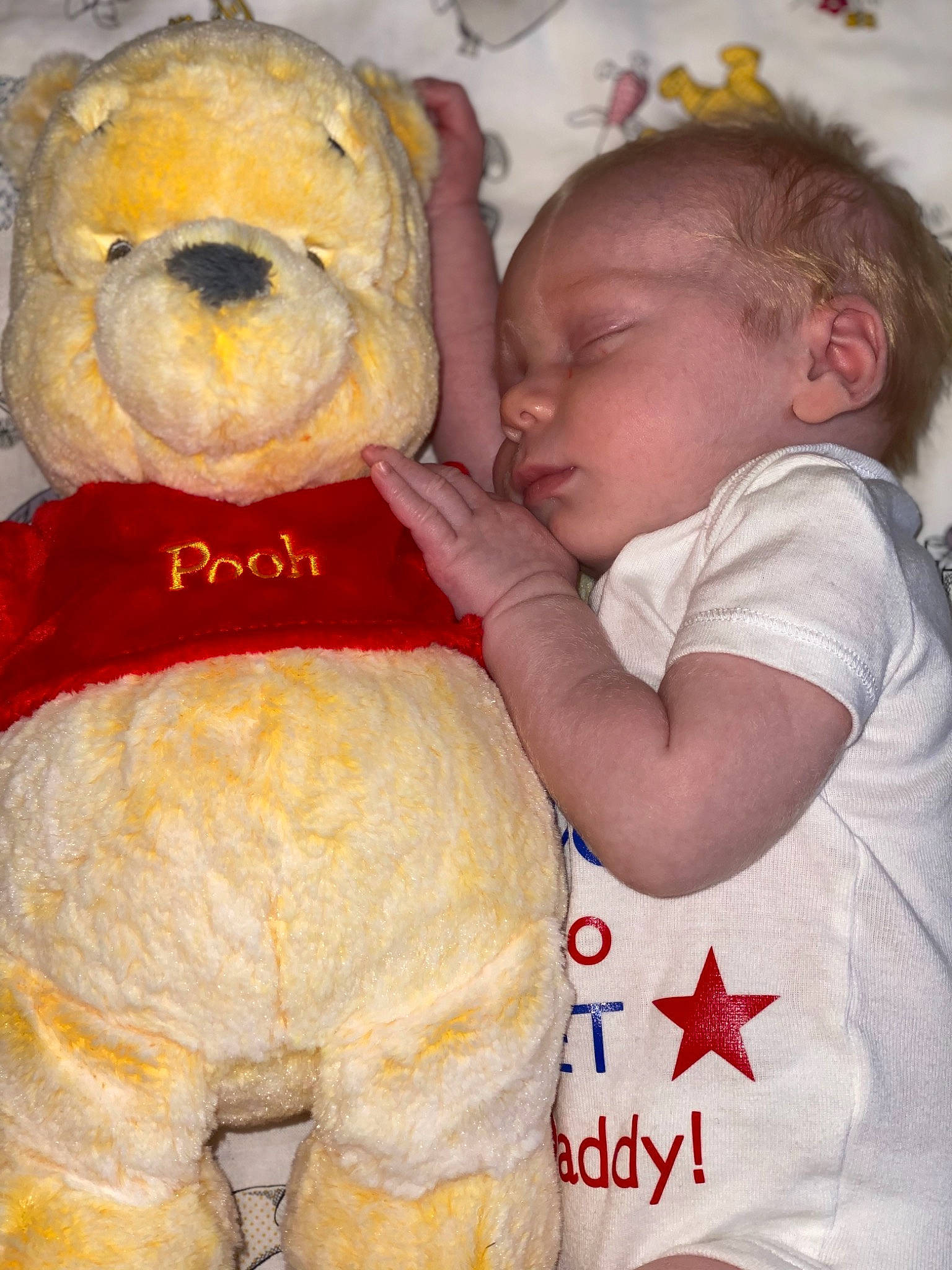 Tayden joined the competition — help win amazing prizes! child, hug, interaction, love, person, plush, stuffed_toy, teddy_bear, toddler, toy, yellow