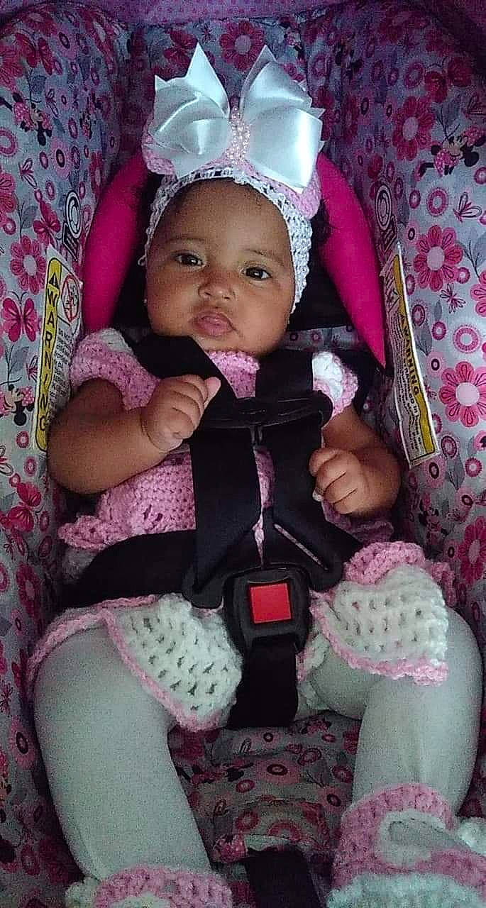 Yuliana joined the competition — help win amazing prizes! baby, baby_carriage, baby_products, baby_toddler_clothing, car_seat, cheek, child, headwear, person, pink, product, skin, toddler