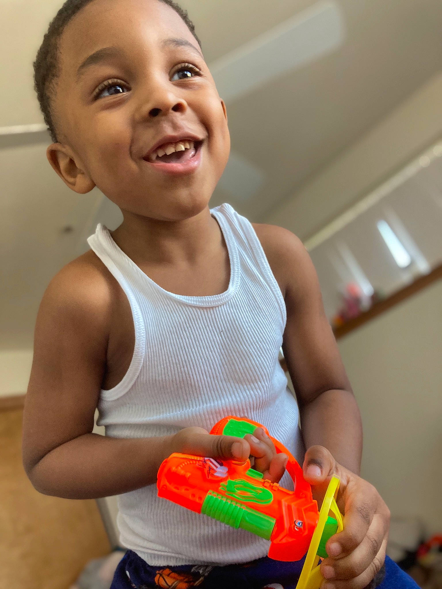 Carlito joined the competition — help win amazing prizes! active_tank, baby, chest, child, face, fun, happy, human_body, joint, leisure, musical_instrument, neck, person, skin, sleeveless_shirt, smile, toddler, toy, vest, water_gun