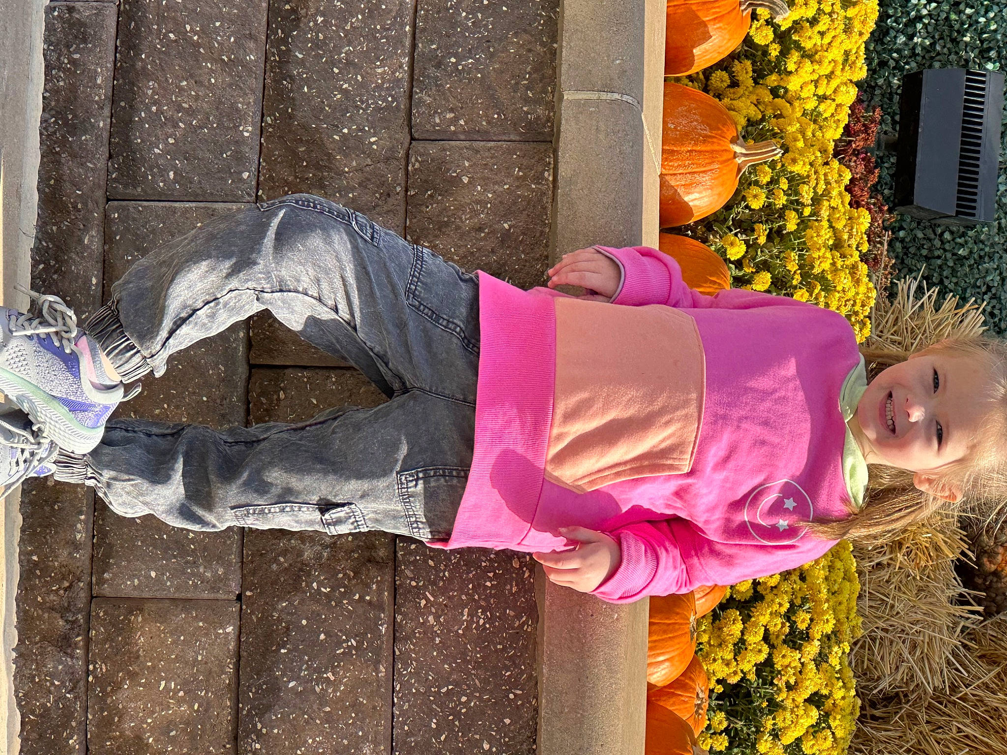 Mya is registered to the contest to win money with this photo: facade, fun, grass, human_leg, joy, leisure, magenta, people_in_nature, person, photography, pink, plant, purple, shoe, shrub, textile, tints_and_shades, tree, visual_arts, yellow