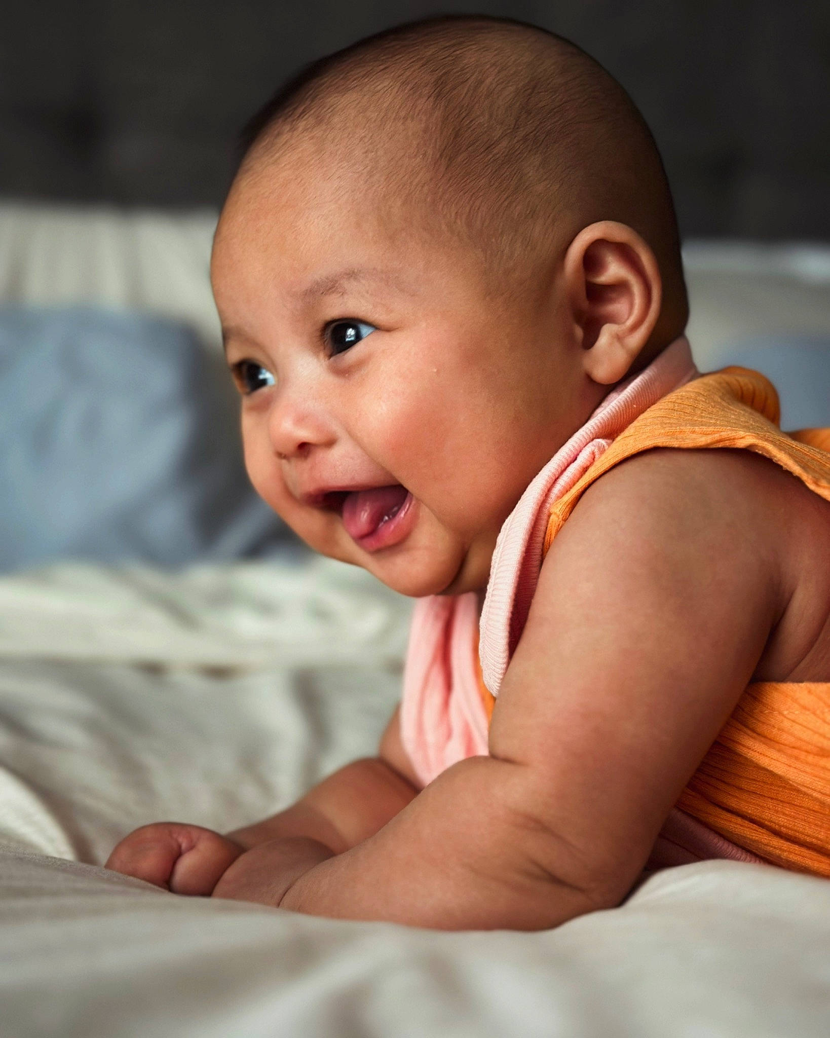 Emma joined the competition — help win amazing prizes! arm, baby, baby_toddler_clothing, cheek, chest, chin, comfort, dress, eye, flash_photography, happy, head, human_body, iris, lip, mouth, nose, person, skin, smile