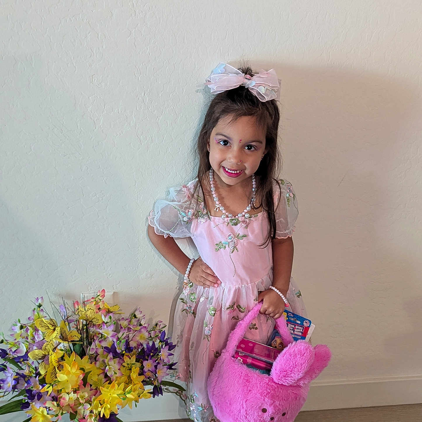 Aravi joined the competition — help win amazing prizes! accessories, child, clothing, dress, face, female, flower, flowerarrangement, flowerbouquet, footwear, girl, head, jewelry, pattern, person, photography, plant, portrait, purple, sandal