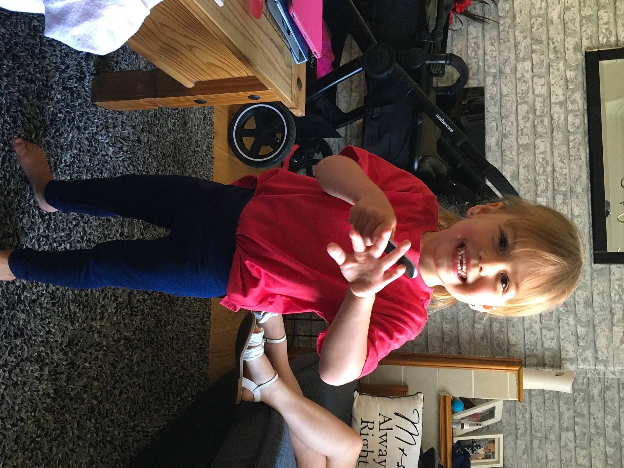 Layla-mae joined the competition — help win amazing prizes! arm, child, fun, joy, person, pink, toddler