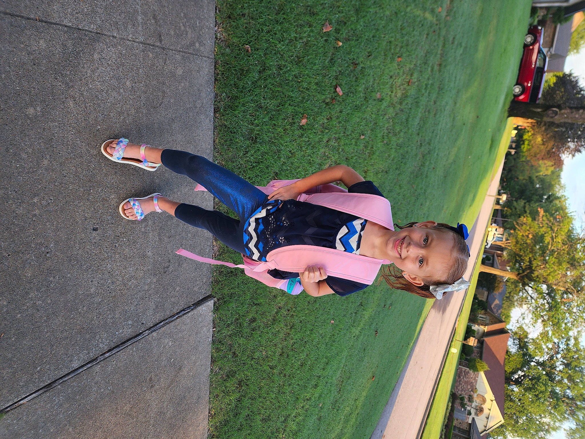 Elena joined the competition — help win amazing prizes! adventure, asphalt, electric_blue, fun, grass, happy, joy, knee, landscape, leisure, people_in_nature, person, plant, recreation, shadow, sky, tree, walking_shoe