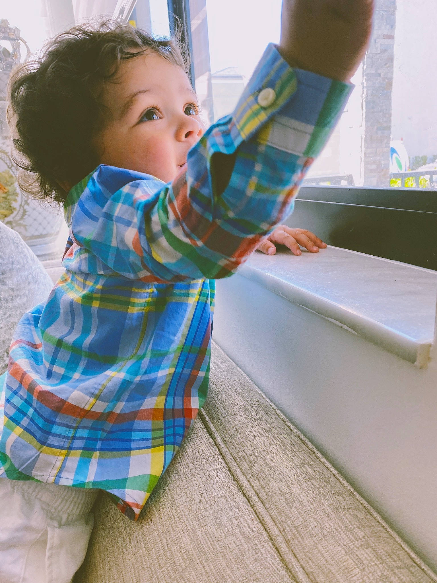 Allan joined the competition — help win amazing prizes! baby, child, design, hand, pattern, person, play, room, textile, toddler