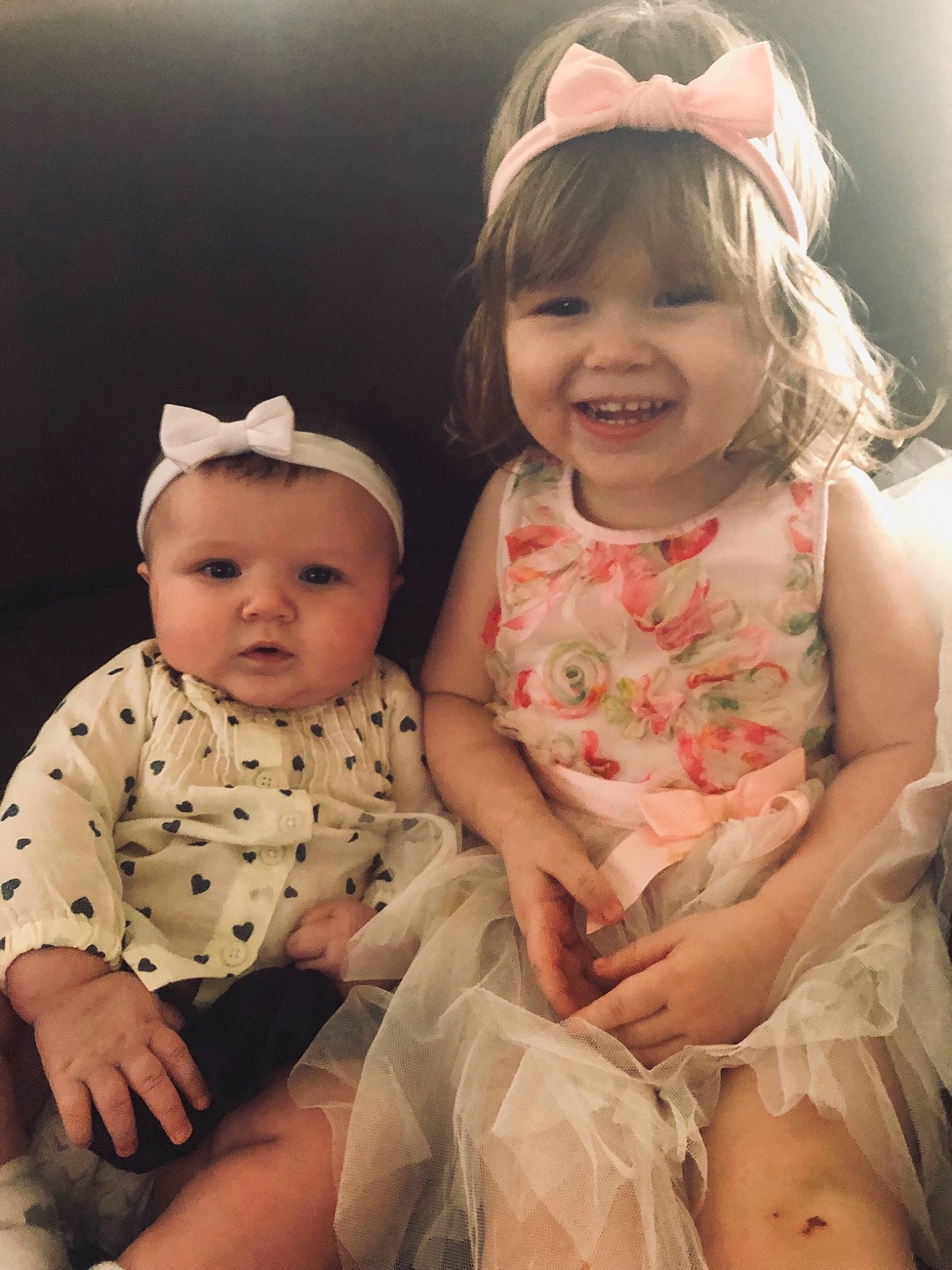 Adalin is registered to the contest to win money with this photo: baby, baby_toddler_clothing, child, daughter, dress, family, fashion_accessory, hair_accessory, happy, headband, headgear, headpiece, iris, joy, mother, people, person, pink, sibling, skin