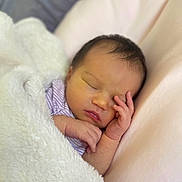 Mia joined the competition — help win amazing prizes! baby, newborn, sleeping, blanket, soft, cozy, infant, hand, face, bed, pillow, pastel, peaceful, cute, rest, child, person, skin, peace, quiet