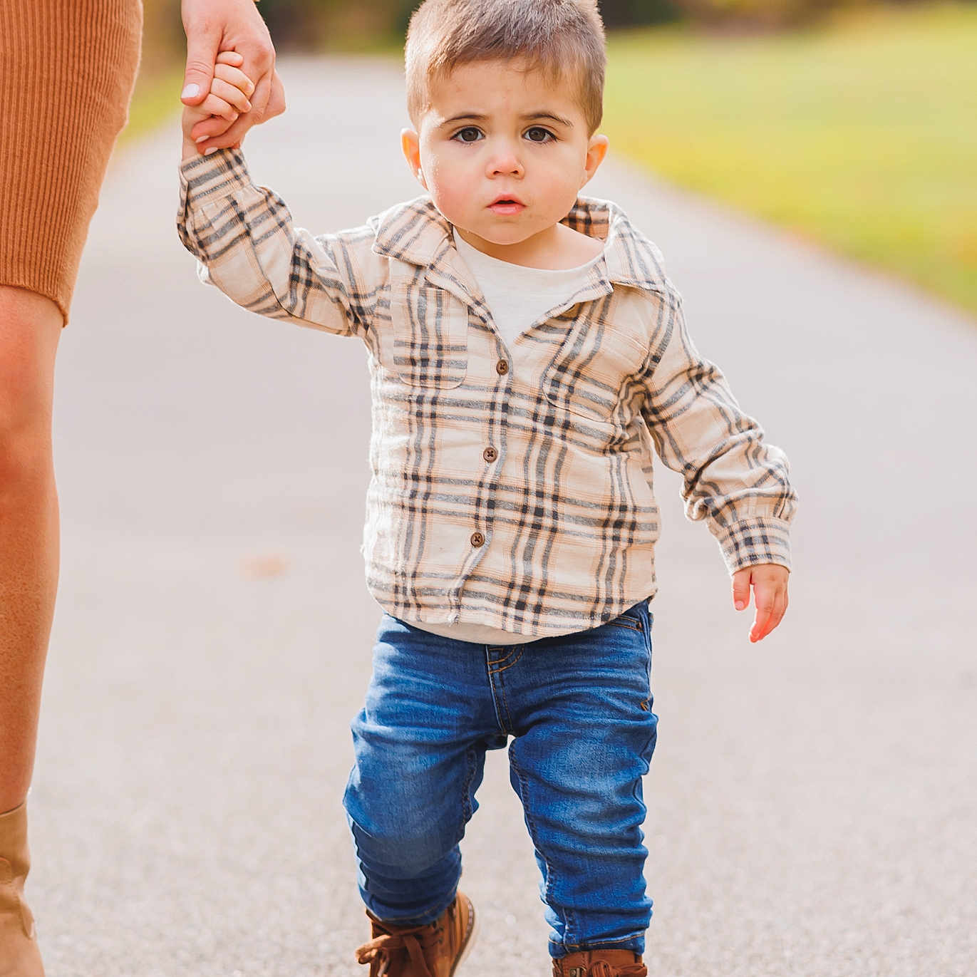 Brayden is registered to the contest to win money with this photo: bodypart, boy, child, clothing, face, footwear, hand, happy, head, jeans, male, pants, person, photography, portrait, shirt, shoe, sleeve, smile, walking