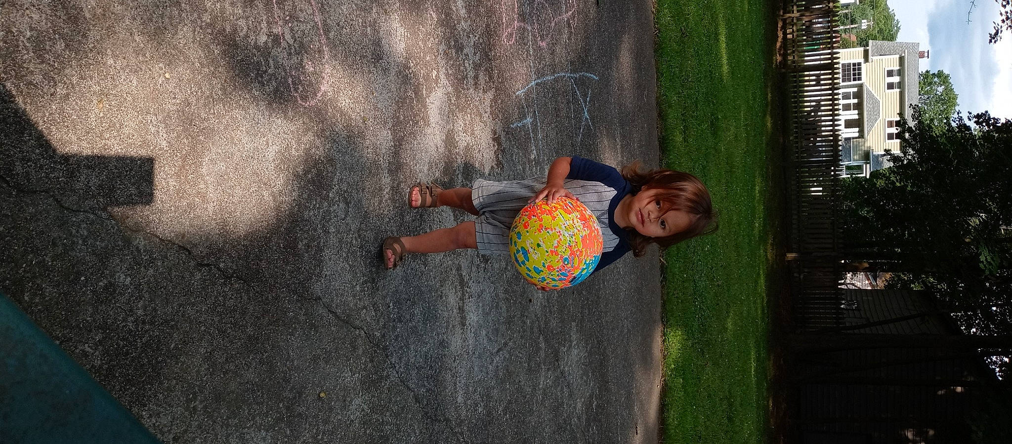 Vicente joined the competition — help win amazing prizes! asphalt, ball, child, football, fun, grass, leisure, net, people_in_nature, person, plant, play, recreation, shadow, soil, sports_equipment, t_shirt, toddler, toy, tree