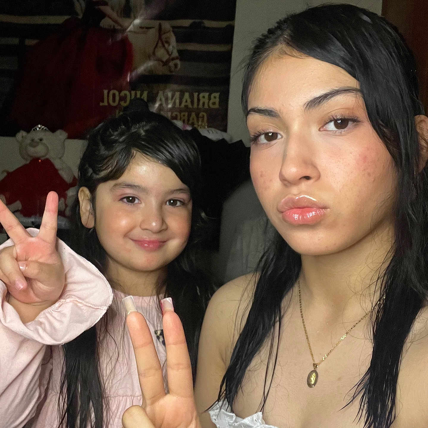 Brianna joined the competition — help win amazing prizes! accessories, baby, blackhair, bodypart, child, face, female, finger, girl, hair, hand, head, jewelry, necklace, people, person, photobombing, photography, portrait, urban