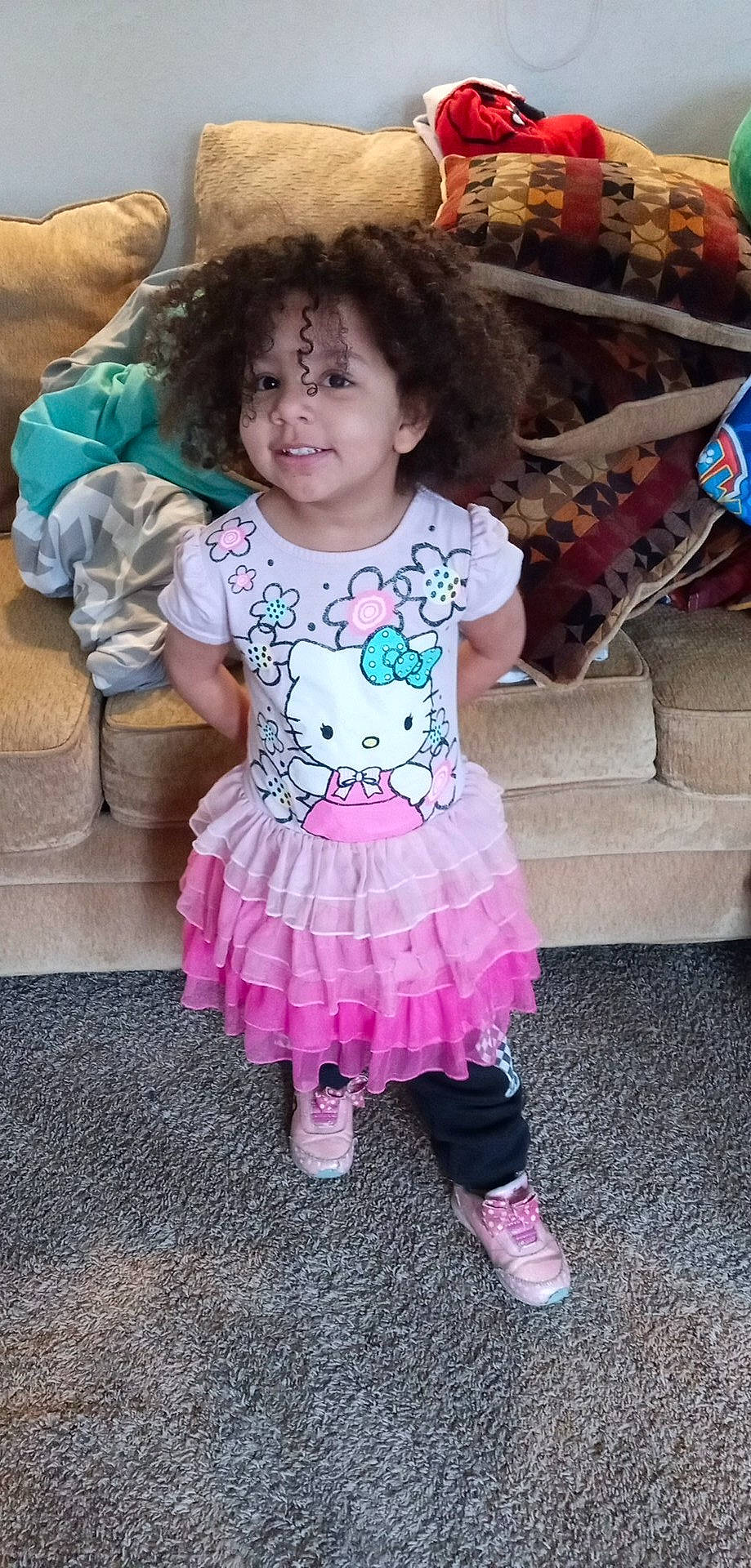 Luxianna joined the competition — help win amazing prizes! baby_toddler_clothing, child, costume, embellishment, fashion_accessory, flag, fun, happy, leisure, magenta, pattern, person, pink, play, sitting, sleeve, smile, sock, textile, toddler