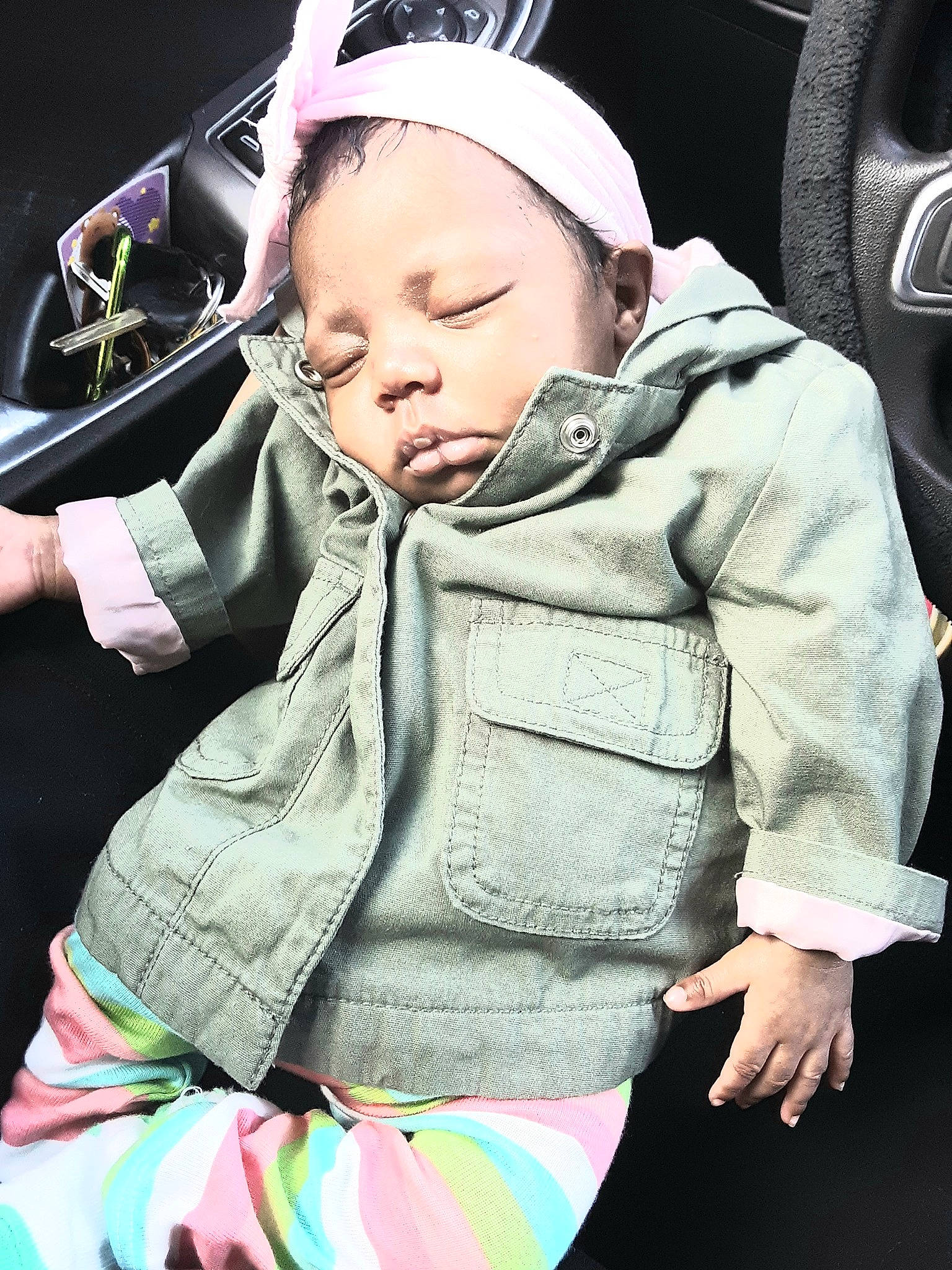 Island joined the competition — help win amazing prizes! baby, baby_carriage, baby_products, baby_safety, baby_toddler_clothing, cap, car_seat, child, comfort, cool, eyewear, fun, happy, magenta, person, personal_protective_equipment, pink, sleeve, toddler, vehicle_door