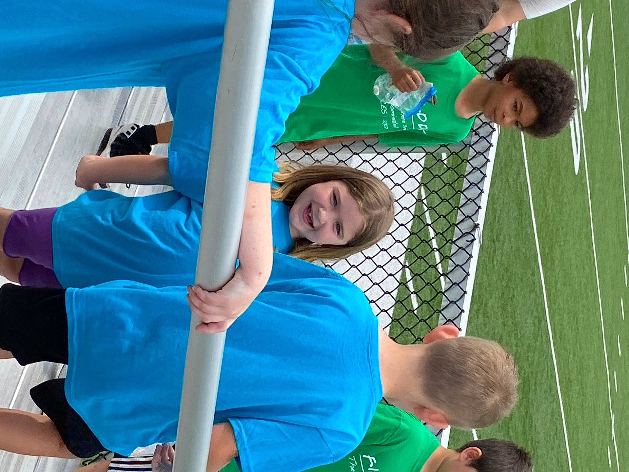 Sierra joined the competition — help win amazing prizes! ball_game, blue, competition_event, electric_blue, fun, grass, green, happy, joint, joy, leisure, person, player, recreation, shorts, sports, summer, t_shirt, team, team_sport