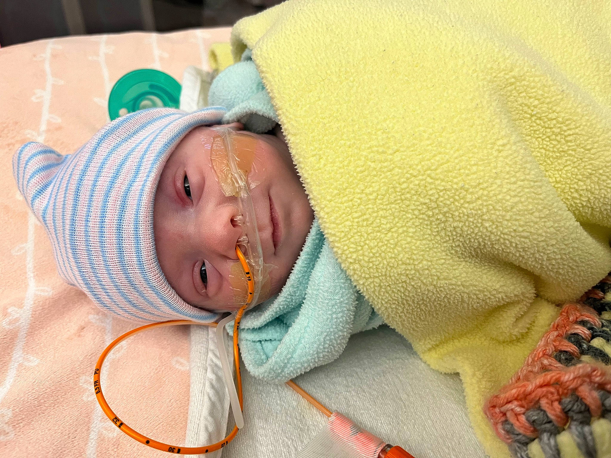 Aria joined the competition — help win amazing prizes! baby, baby_products, baby_sleeping, baby_toddler_clothing, bedtime, child, comfort, finger, hat, headgear, headwear, linens, mammal, pattern, person, room, skin, sleep, textile, toddler