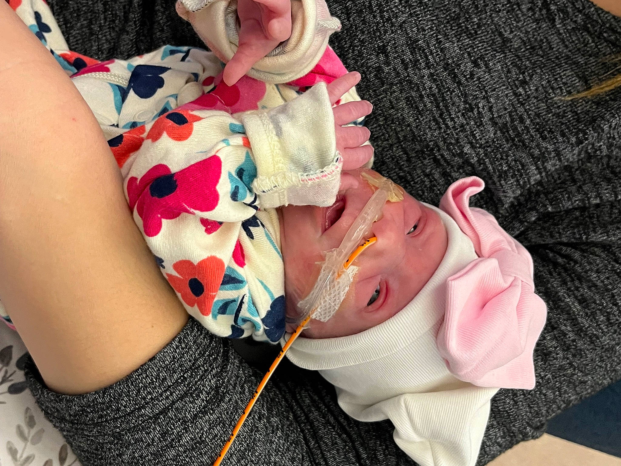 Aria joined the competition — help win amazing prizes! baby_toddler_clothing, bag, button, doll, eyelash, eyewear, finger, headwear, human_leg, jewellery, knee, nail, necklace, outerwear, pattern, person, pink, sleeve, textile, thigh
