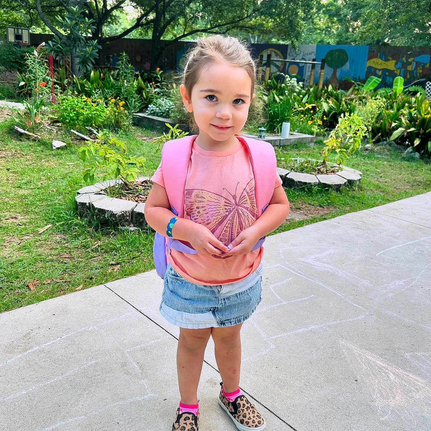 Scarlett joined the competition — help win amazing prizes! backyard, clothing, face, grass, head, herbal, herbs, jar, nature, outdoors, pants, park, person, photography, plant, planter, portrait, pottedplant, shorts, yard