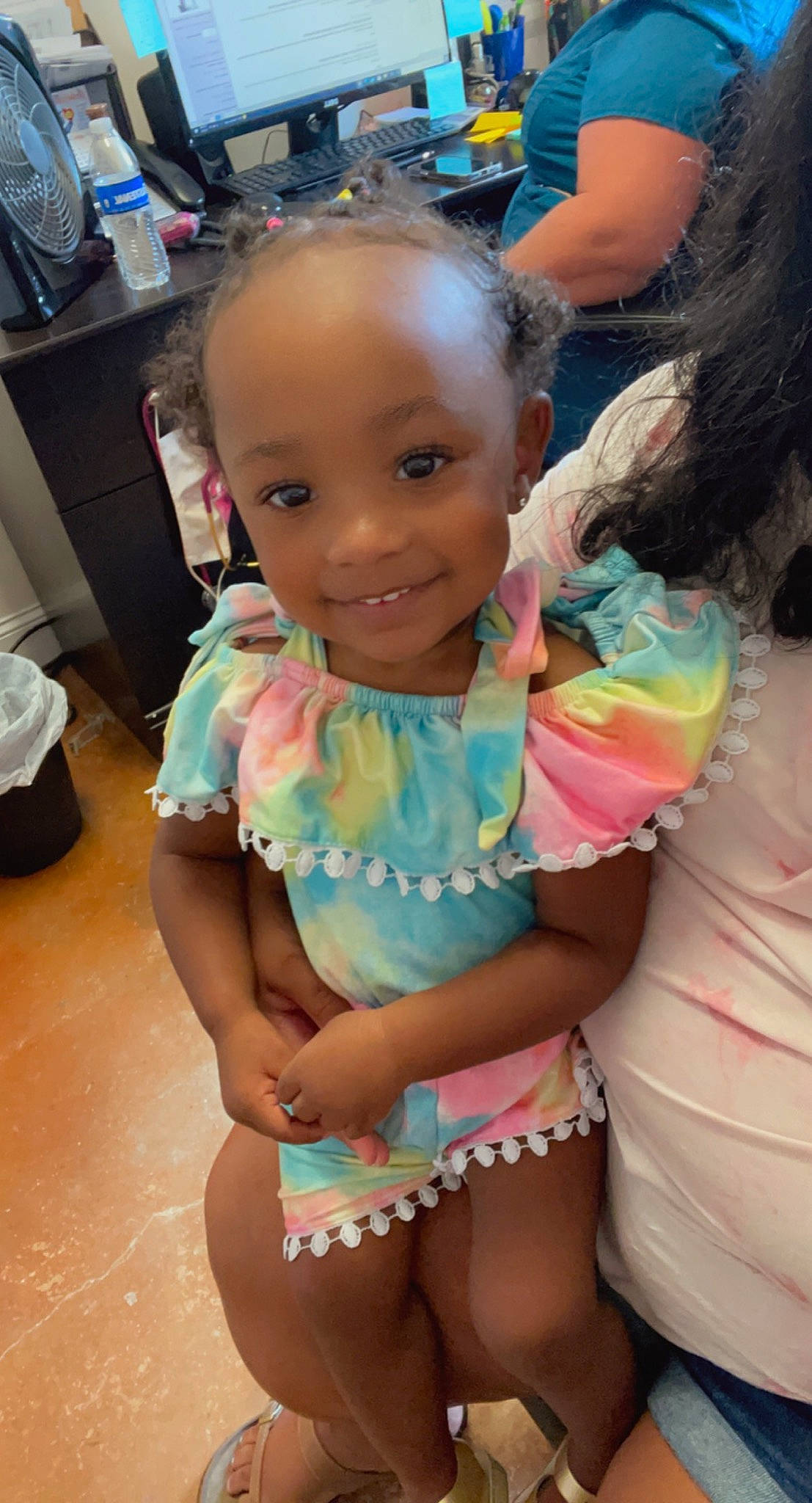 Allyson joined the competition — help win amazing prizes! black_hair, cheek, eye, eyelash, hair, hairstyle, happy, head, iris, joint, joy, long_hair, mouth, neck, person, pink, shoulder, skin, smile, thigh