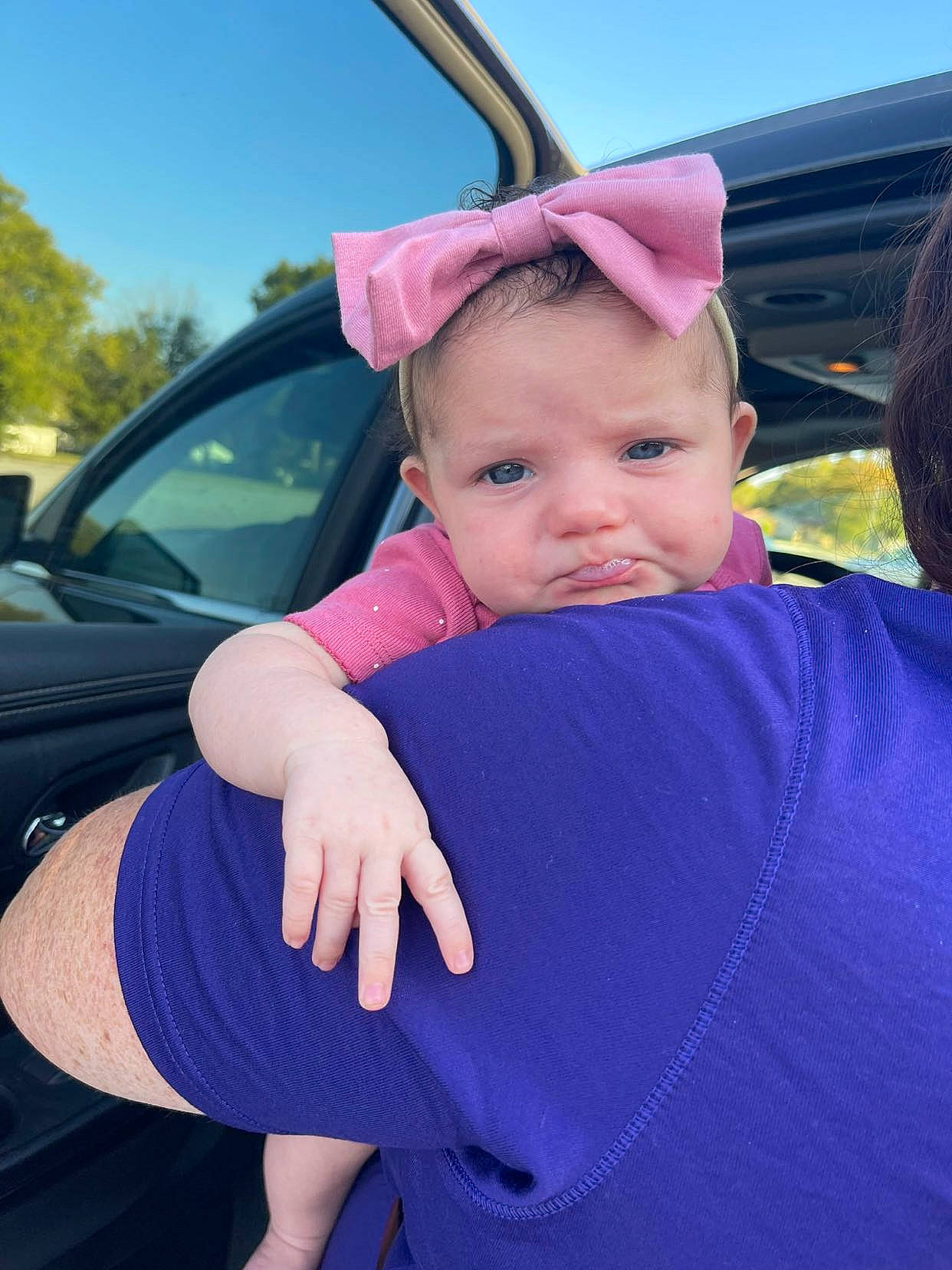 Braelyn joined the competition — help win amazing prizes! auto_part, automotive_design, automotive_exterior, automotive_wheel_system, bumper, car, cool, electric_blue, fun, grass, hairstyle, happy, headwear, hood, leisure, motor_vehicle, person, sky, t_shirt, toddler