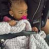 Kehlani joined the competition — help win amazing prizes! toddler, child, car_seat, blanket, pacifier, earrings, safety_belt, pink, clothing, baby, seat, indoor, transportation, cute, comfort, portrait, young_child, infant, person, travel