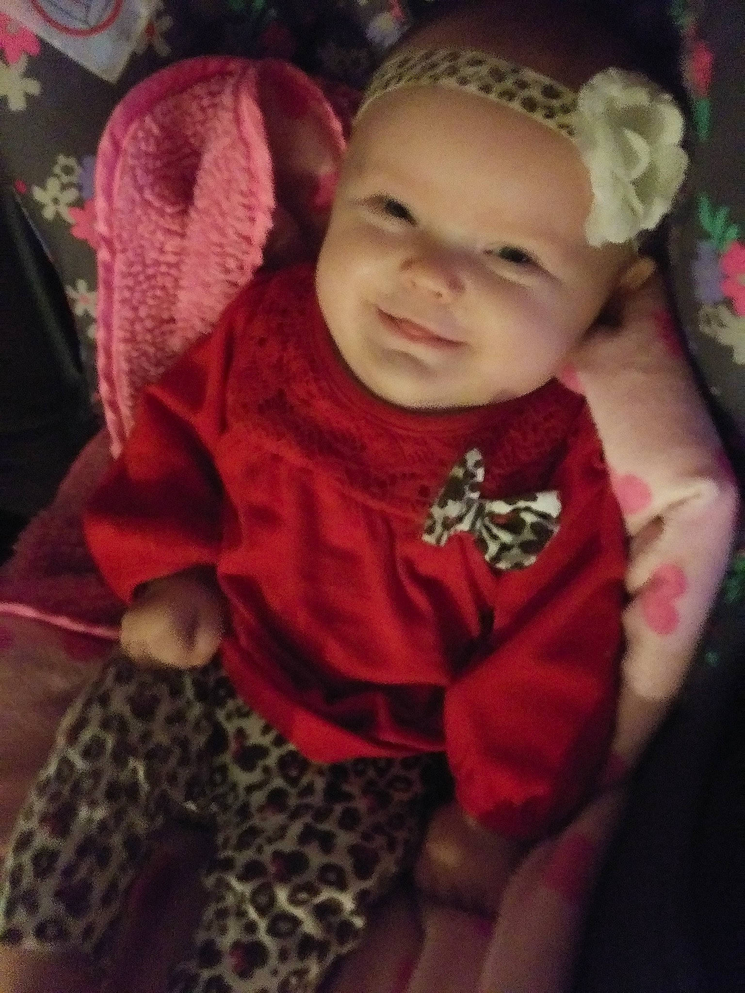 Lael joined the competition — help win amazing prizes! cheek, child, day, ear, girl, hair_accessory, head, headband, headgear, headpiece, human_hair_color, infant, iris, person, pink, product, skin, smile, textile, toddler