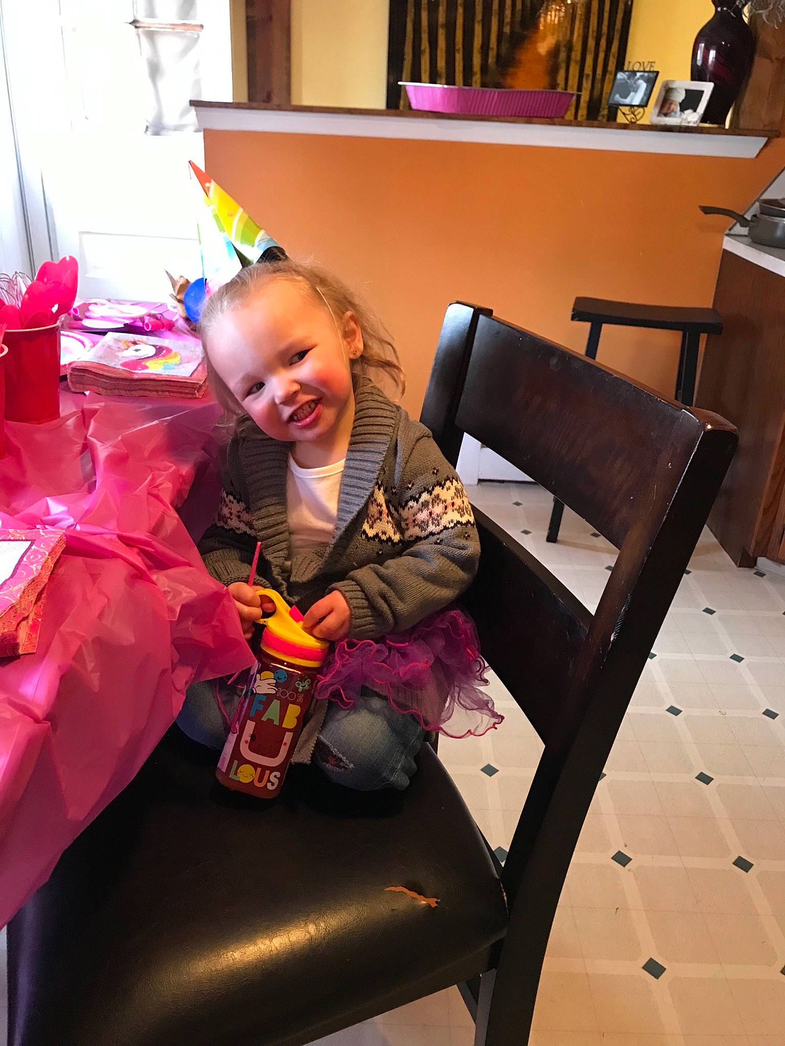 Annaliyah is registered to the contest to win money with this photo: chair, child, furniture, joy, person, sitting, toddler