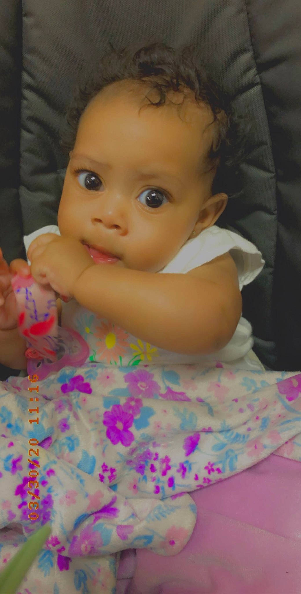 Kaydence joined the competition — help win amazing prizes! baby, cheek, child, ear, eye, face, forehead, head, iris, lip, nose, person, pink, skin, toddler