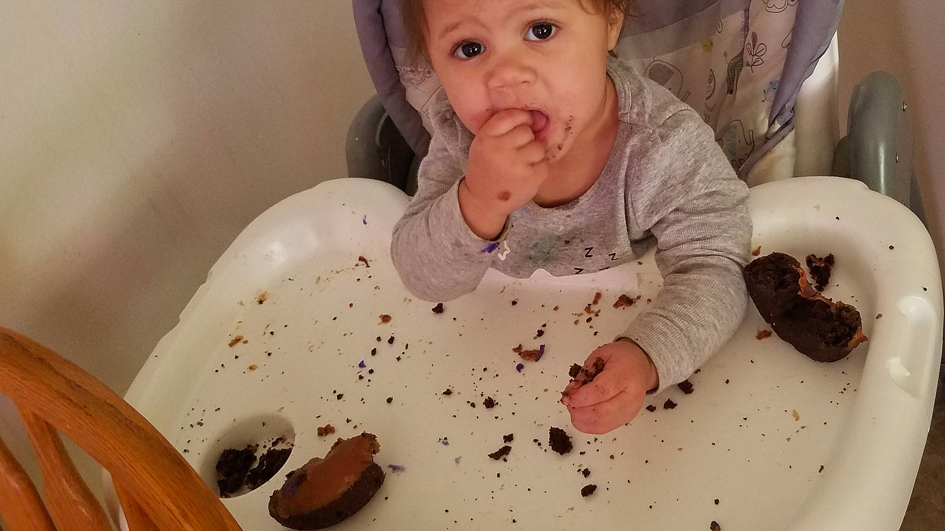 Nyla is registered to the contest to win money with this photo: baby, child, comfort_food, eating, food, mouth, person, pest, toddler