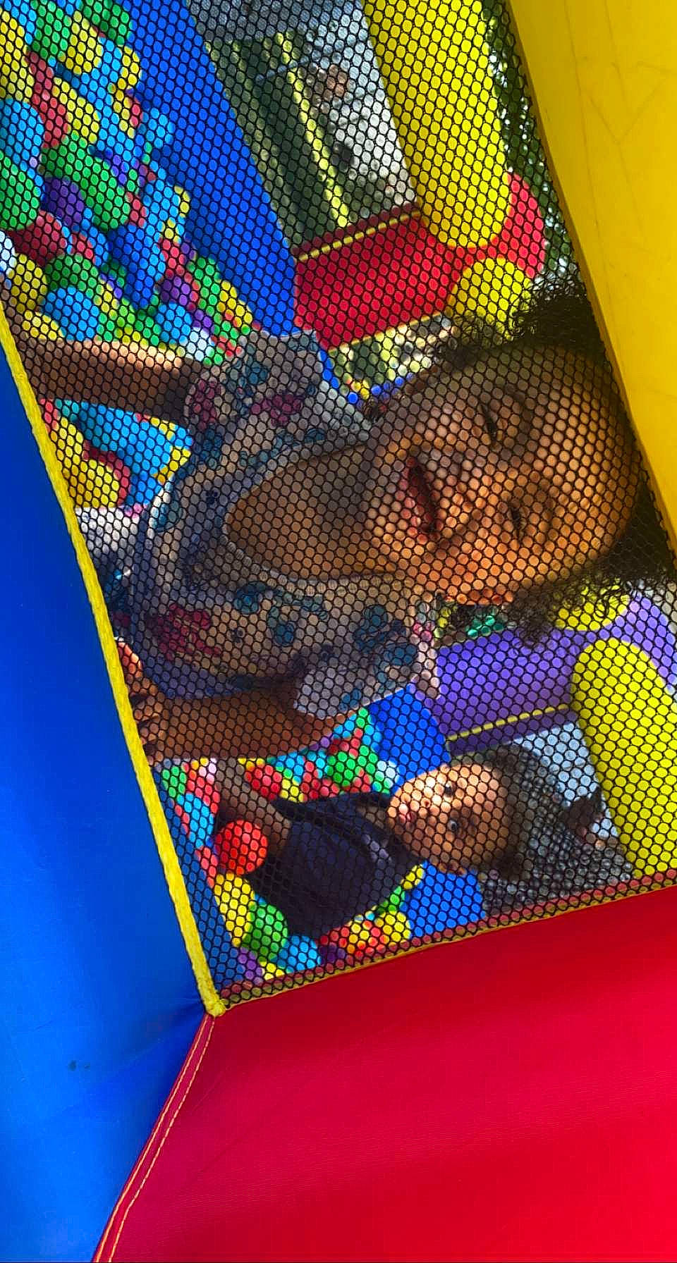 Mylani is registered to the contest to win money with this photo: art, cage, electric_blue, flooring, fun, human_leg, magenta, mesh, musical_instrument, pattern, person, plastic, textile, thigh, visual_arts