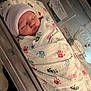 Dallas joined the competition — help win amazing prizes! newborn, baby, sleeping, hospital, bassinet, blanket, handprint_pattern, hat, infant, swaddled, cute, peaceful, child, bed, resting, healthcare, newborn_care, soft, wrapped, portrait